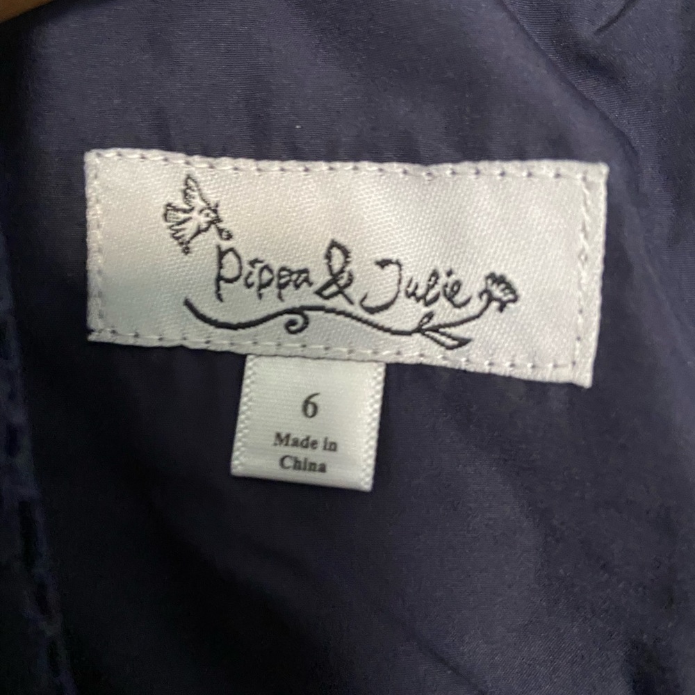 NWT Pippa & Julie girls navy lace dress - Picture 7 of 7